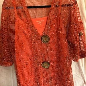 Open Weave Cardigan by Lulu-B with Matching top